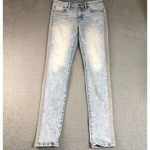 American Eagle Jeans Men‎ 31x30 Blue Distressed Skinny Flex Stretch Young Money